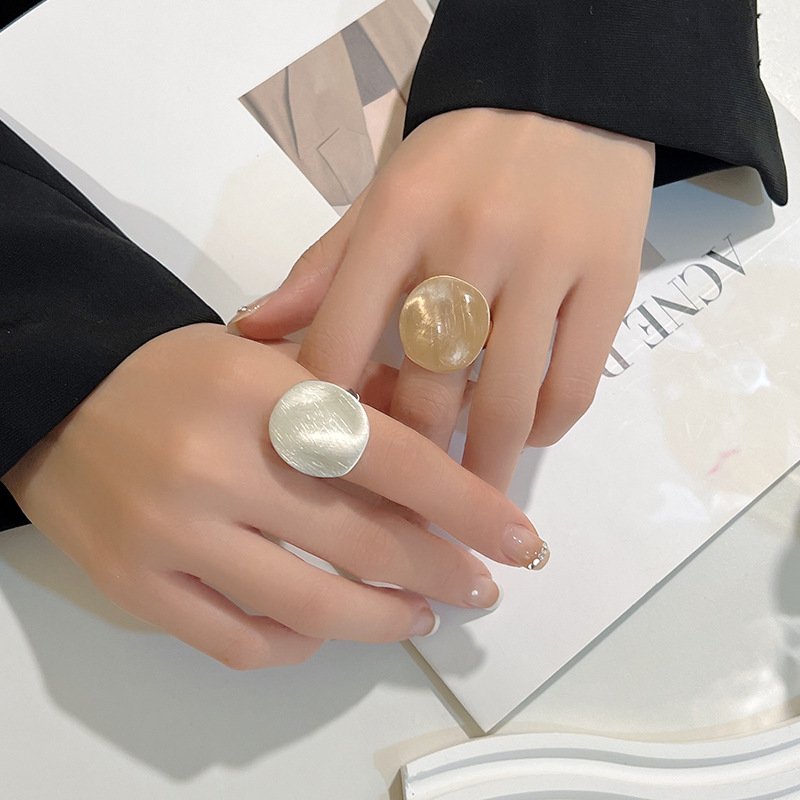 Korean Lifestyle Products - Vintage Accessoires Ronde Geometrische Ringen Trending